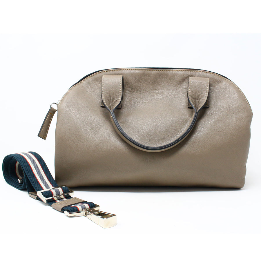 Leather Bag  Mini Professionale color acacia  handmade with an elastic shoulder strap