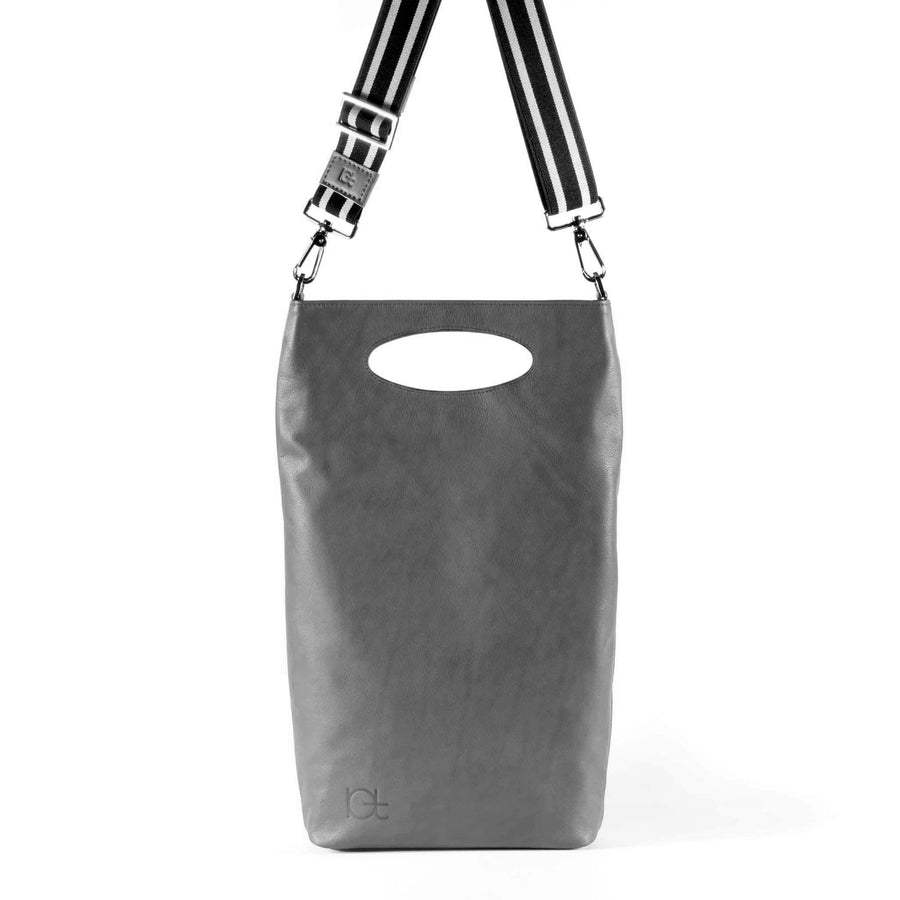 Leather bag handmade with elastic shoulder strap- borsa in pelle artigianale con tracolla elastica 