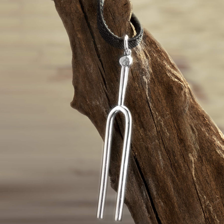 Tuning Fork pendant silver handmade 