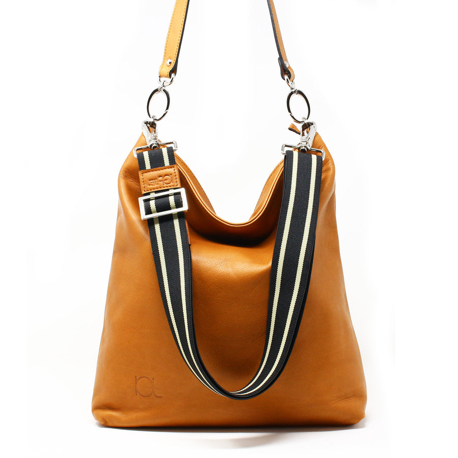 Leather Bag  Busta handmade with an elastic shoulder strap 