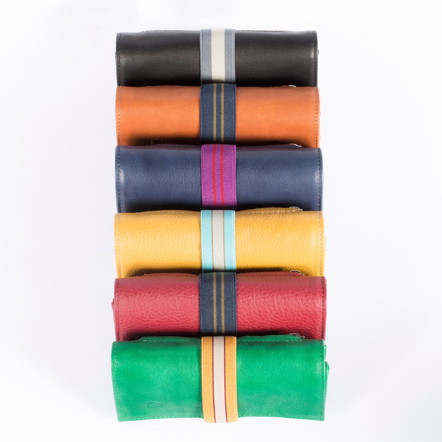 Astucci multicolor with elastic ribbon - astuccio, porta tabacco con chiusura elastica 