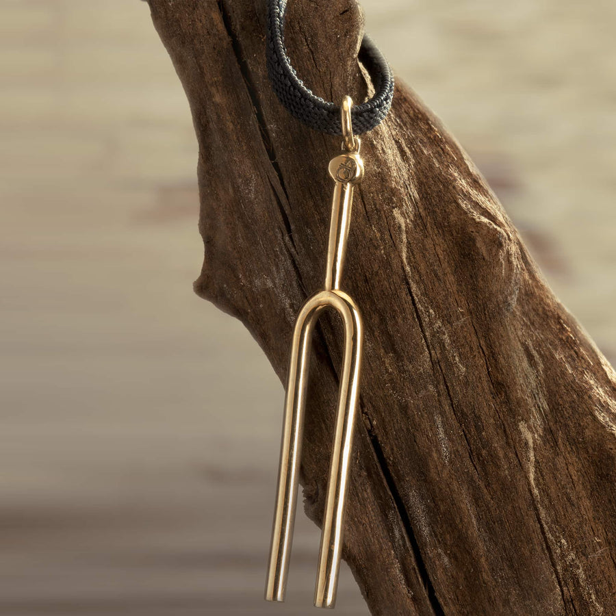 Tuning Fork pendant bronze handmade